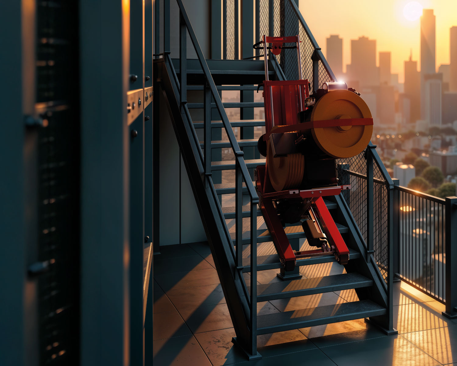 Domino - heavy load transport on stairs for bulky goods