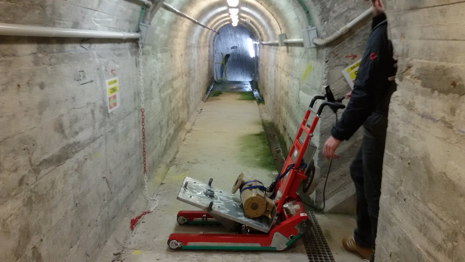 Stair climbing trolley for emergency generator delivery on stairs