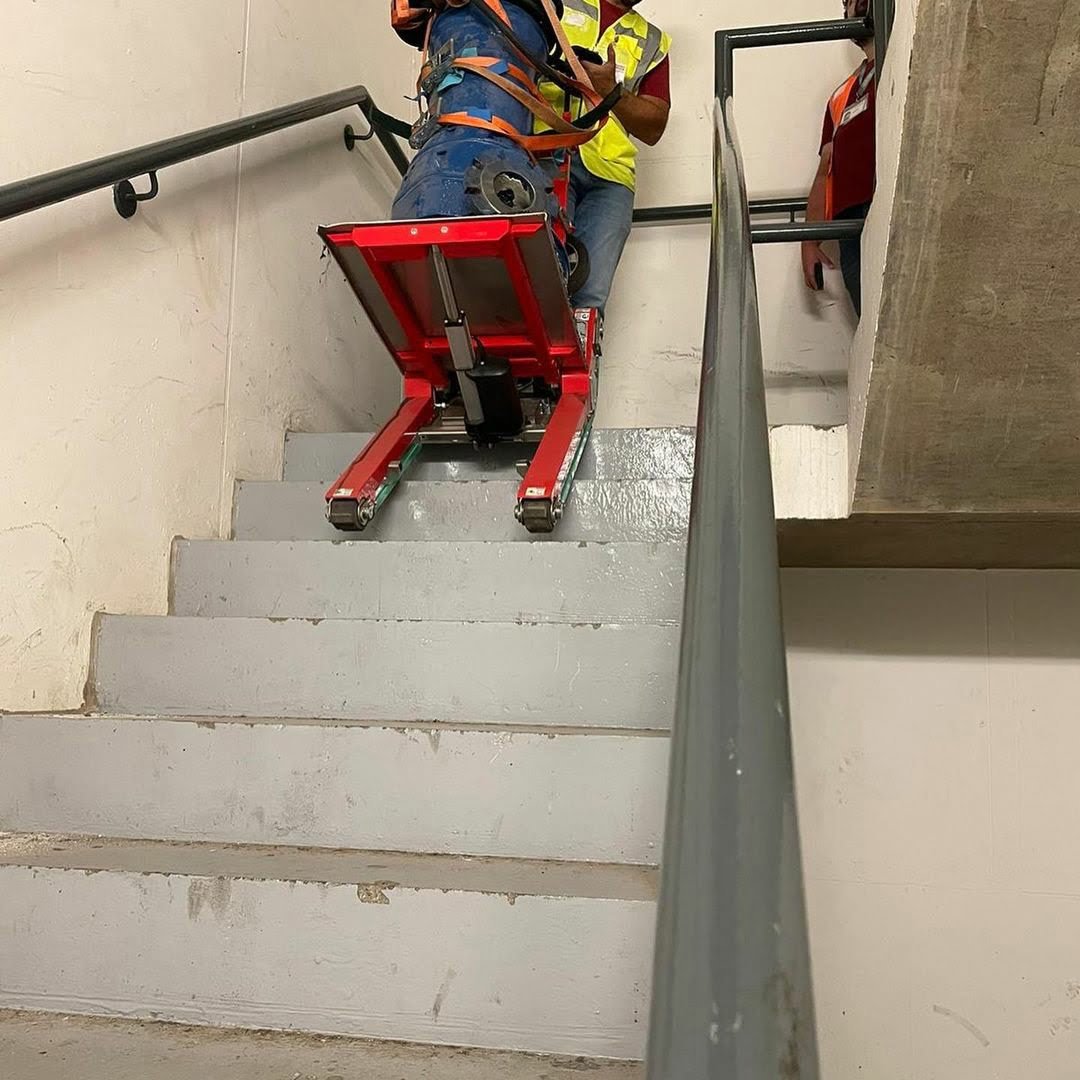 Zonzini stair climber for industrial UPS installation