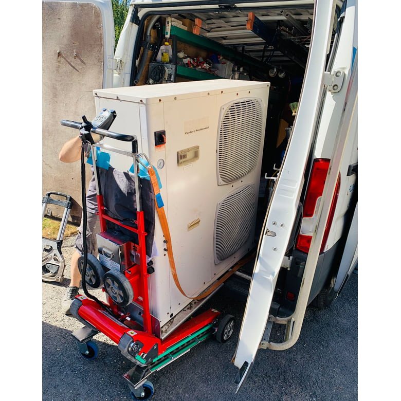 Electric trolley for boiler home delivery