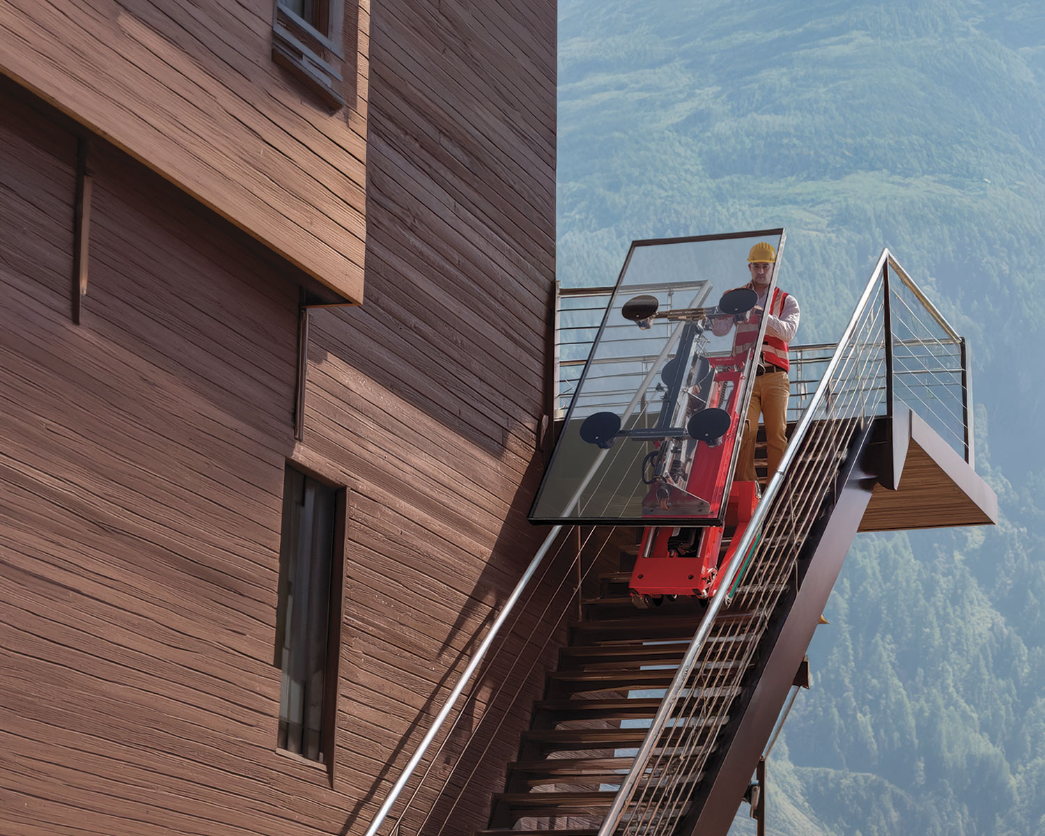 Skipper GL - Chariot monte-escaliers électrique pour le transport de vitrages