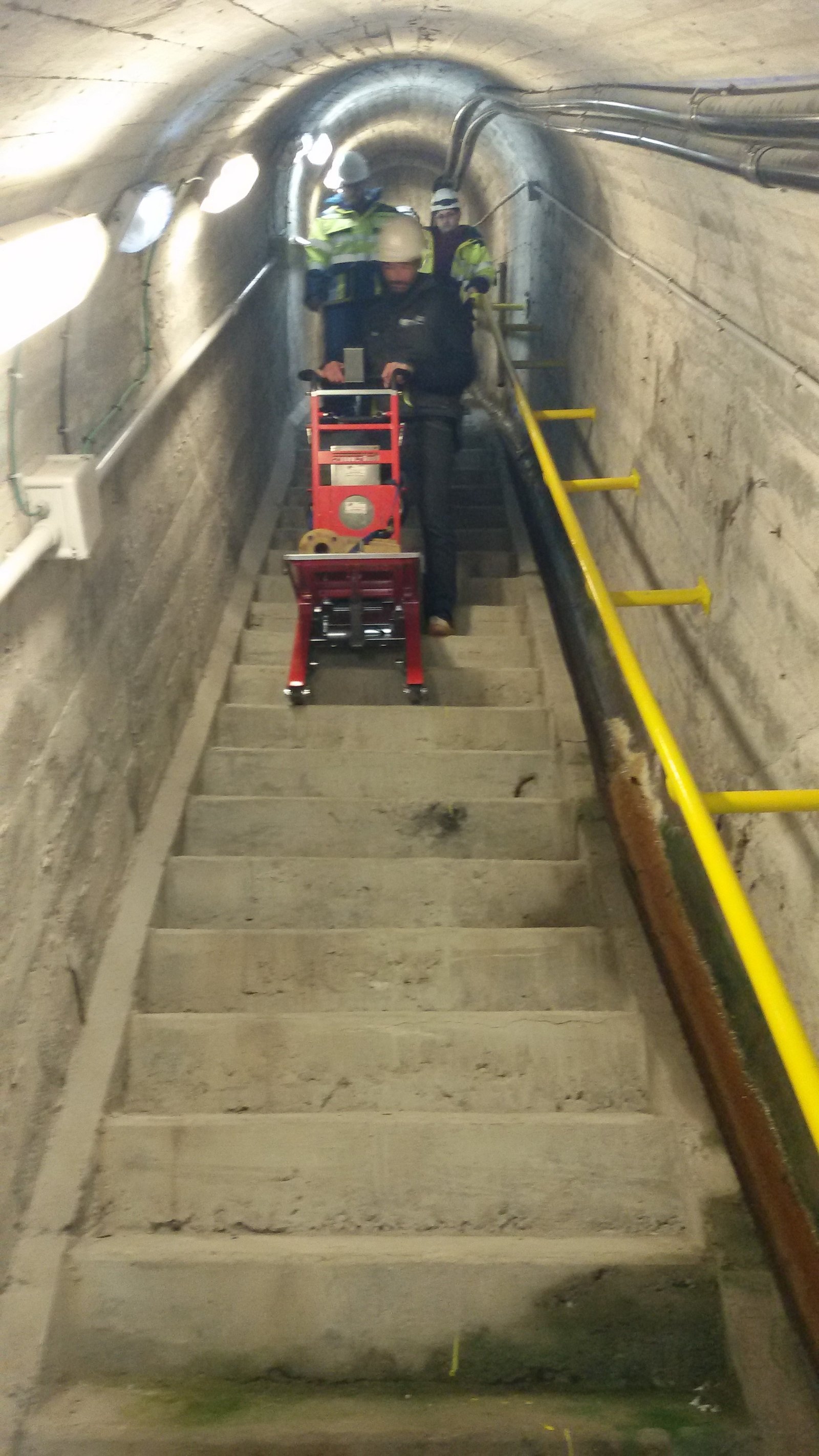 Monte-escalier Zonzini pour manutention de groupe électrogène