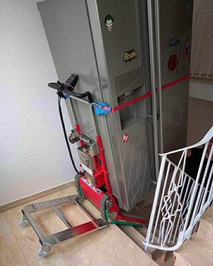 Monte-escalier électrique pour manutention de chambre froide portable